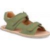 Barefoot detské sandály Froddo - Flexy Mini Olive zelené