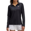Under Armour Dámske tričko TECH RIB 1/2 ZIP čierna biela