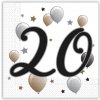 Procos Servítky s číslom 20 - milestone 33 x 33 cm 20 ks