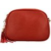 Dámska kožená crossbody kabelka tehlovo červená - ItalY Prianna G červená