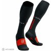 COMPRESSPORT Full Winter podkolienky, black/high risk red T2 (EU 39 - 41)