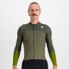 SPORTFUL Cyklistický dres s dlhým rukávom zimný - BODYFIT PRO - zelená 2XL