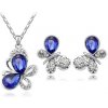 Austrian Crystal SW set Butterfly Dark Blue