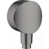 Hansgrohe Fixfit - Sprchové kolienko S so spätným ventilom, kefovaný čierny chróm 26453340