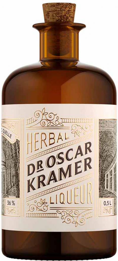 Dr. Kramer bylinný likér 36% 0,5 l (čistá fľaša)