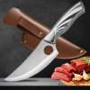 IZMAEL Kuchynský sekací nôž Fukaja Strieborná/S puzdrom 13.5 cm