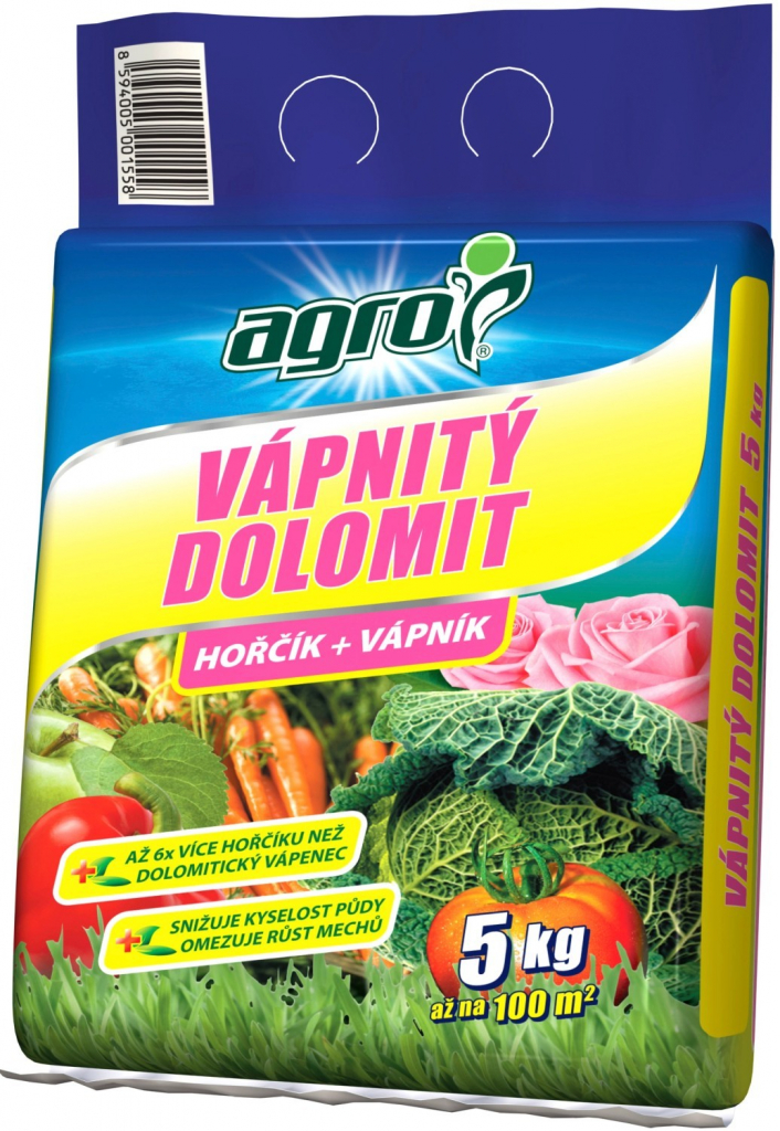 Agro Hnojivo zloženie vápencový dolomit 5 kg