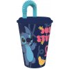 Stor plastový pohár s vrchnákom a slamkou Lilo & Stitch 430ml 75030