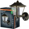 Záhradné nástenné svietidlo Vonkajšia lampa E27 Black Gold IP44 so senzorom pohybu a súmraku Endura Osram
