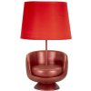 Mauro Ferretti Stolná lampa v štýle polovice storočia 46 cm červená