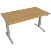 Pracovný stôl Motion, ZO, 2S, 140x70,5-120,5x80 cm, dub/sivá - 1 kus - 1 KS - základné - 60 mesiacov - 80 cm - elektrický polohovateľný - stôl - Hobis - Motion - 140 cm - 70,5 - 120,5 cm - dub/sivá HO