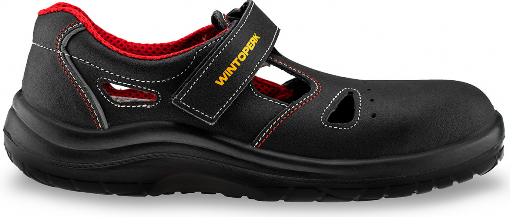 Wintoperk Medium WOLF S1 sandále čierna