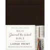 NKJV, Journal the Word Bible, Large Print, Bonded Leather, Brown, Red Letter
