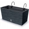 Kvetináč plast sivý Prosperplast 39,5 cm x 18,5 x 19,5 cm