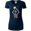 Basketbal kostra - Dámske tričko z organickej bavlny Origin (GOTS) - M ( Tmavomodrá (takmer čierna) )