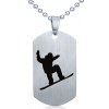 Silvego Oceľový prívesok Snowboard - vrátane retiazky 60cm RRC0884-S