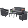 Súprava záhradného nábytku Claire VI s 5 miestami a stolom Orlando graphite