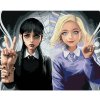 Diamondi Diamantové maľovanie - KRESLENÁ WEDNESDAY A ENID Rámovanie: bez rámu a bez vypnutia plátna, Rozmer: 40x50 cm