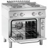 BARTSCHER Plynový sporák 4 plotýnky s elektrickou troubou, 800x700x850 mm | BARTSCHER, 286225