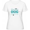 MyMate Predĺžené Tričko MY120 - Diazjn DOG DOG DOG mama - White / White - L - Dámske