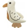 Bird - vtáčik 13 cm, hračka pre mačky, tkanina, krémová
