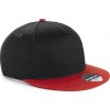 Beechfield Kšiltovka B 615 Snapback, 5 panelová, dětská COT530615ab299-black/brigh Černá/červená UNI