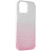 Ligotavý Kryt Forcell Shining transparentno-ružový – Apple iPhone 15