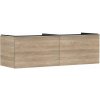 Hansgrohe Xelu Q Umývadlová skrinka, 50x156x55 cm, 2 zásuvky, prírodný dub/chróm 54072000-HG