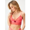 HUGO BOSS Podprsenka HUGO Triangle RL Lace Bralette lososová M