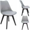 Stolička Oslo šedá na čiernych nohách 41350 SD-324077