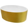 Besco UNIQA GLAM Umývadlo na dosku 32x46x17cm liaty mramor, Strieborná KEUNINDGLAM02