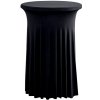TENTino Elastický obrus SKIRTING na koktejlový bistro stôl 80 cm VIAC FARIEB Farba obrusu: ČIERNA / BLACK