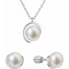 Perlová súprava s bielou riečnou perlou 29055.1B