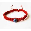 Červený shamballa náramok - sodalit (Handamde shamballa náramok s liečivým kameňom sodalitom)