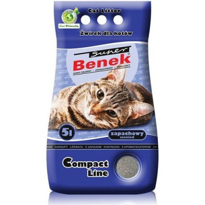 BENEK Super Compact bentonitové stelivo pre mačky s vôňou morského vánku 2 x 5 l