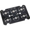 Hliníková doska plošného spoja (PCB) pre 6 LED, 6/18W, čierna