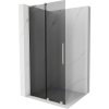 Mexen Velar L, posuvná sprchová zástena Walk-in 120 x 200 cm, 8mm šedé sklo, brúsená oceľ, 871-120-003-43-97