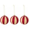 Bloomingville Vianočná ozdoba Wynn Red – set 3 ks