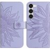VSETKONAMOBIL 55548 ART SUNFLOWER Peňaženkové puzdro s remienkom Samsung Galaxy S23 Plus 5G fialové