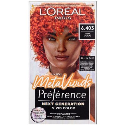 L'Oréal Paris Préférence Meta Vivids semipermanentní barva na vlasy 6.403 Meta Coral 75 ml