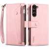 VSETKONAMOBIL 57541 RFID Peňaženkové puzdro pre Samsung Galaxy S23 Plus 5G ružové