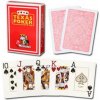 Pokrové karty Modiano TEXAS PK JUMBO 100% plastové, červené