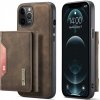 AppleKing dG.MING 2 v 1 kryt s odnímateľnou magnetickou peňaženkou pre iPhone 12 / 12 Pro - kávový - možnosť vrátiť tovar ZADARMO do 30tich dní
