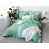 XPOSE® Bavlnené obliečky APOLENA na dve postele - zelené 140x200 cm, 70x90 cm, Bavlna + Predĺžená možnosť vrátenia tovaru do 50 dní