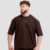 GymBeam Oversized Unstoppable Tričko Brown - XXXL
