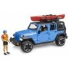 BRUDER 2529 Jeep Wrangler Rubicon s kajakom a postavou