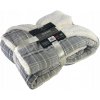 Obojstranná deka Euromat z mikrovlákna biela/sivá 150x200 cm