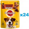 Pedigree Adult s hovädzím a pečeňou v želé 24 x 100 g
