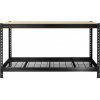Majster Regál Pracovný stôl BULLRACK RIVET PRO 100x180x60 DTD drevotrieska 2 úrovne antracitová sivá, Šedá