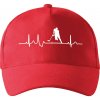 EKG floorball - Šiltovka so zahnutým šiltom a mosaznou sponou - Univerzálna veľkosť ( Červená )